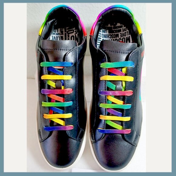 Love Moschino Shoes - Love Moschino Rainbow Sneakers Size 8 / 39, Love Moschino Sneakers